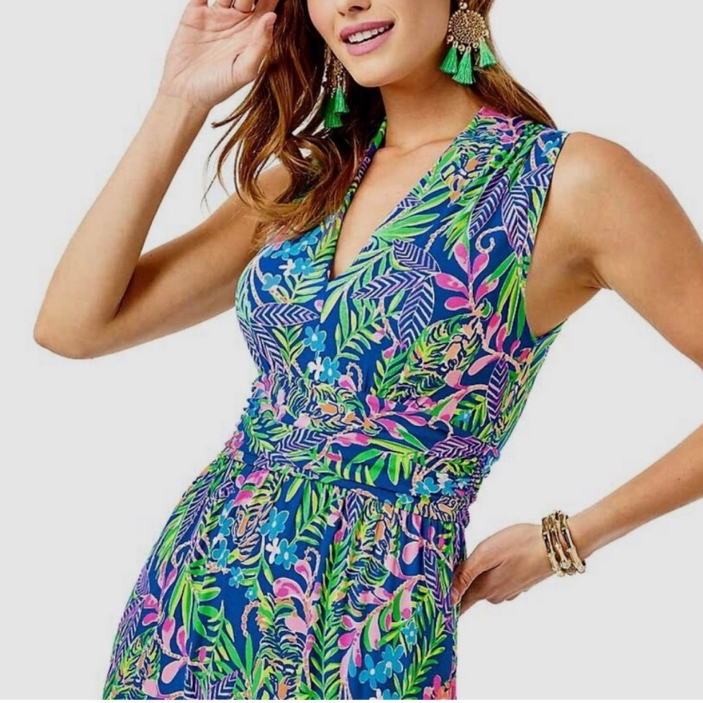NWOT Lilly Pulitzer Pearce Maxi Boureliius Blue How You like me Prowl Stunning!! - Picture 3 of 7